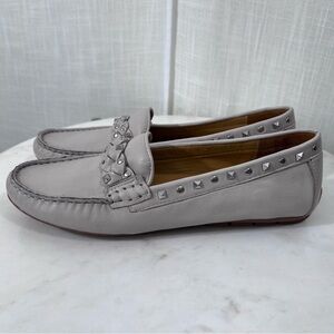 Vaneli Aedan Leather Studded Loafers Size 9